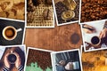 Coffee photo collage Royalty Free Stock Photo