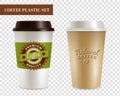 Coffee Plastic Covers Transparent Set