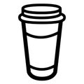 Coffee plastic cup icon