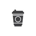 Coffee Plastic Cup vector icon Royalty Free Stock Photo