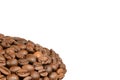 Coffee plate made from roasted coffee beans isolated on white background Royalty Free Stock Photo