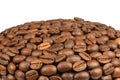 Coffee plate made from roasted coffee beans isolated on white background Royalty Free Stock Photo