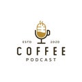 Coffee Podcast Logo Design inspiration