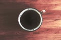 top view of dark coffee, Royalty Free Stock Photo