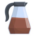 Coffee pot airline icon, cartoon style