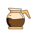 Coffee pot, coffee, drink icon. Simple colored field outline vector illustration for ui and ux, website or mobile application