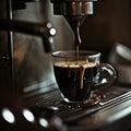 coffee pours beautifully into a cup Royalty Free Stock Photo