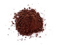 Coffee powder burst on white background Royalty Free Stock Photo