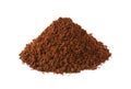 Coffee powder ground coffee beans isolated on the white background Royalty Free Stock Photo