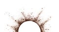 Coffee powder splash