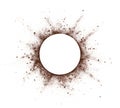 Coffee powder splash