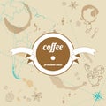 Coffee premium class retro background with frame