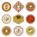 Coffee labels set Royalty Free Stock Photo