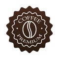 Coffee premium quality seal stamp