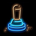 coffee press neon glow icon illustration