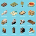 Coffee Production Industry Isometric Icons Royalty Free Stock Photo