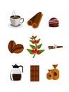 Coffee products. Set. Vector