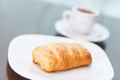 Coffee with puff pastry