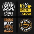 Coffee quotes design emblem badge vector bundle.