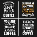 Coffee quotes design emblem badge vector bundle.