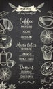 Coffee restaurant cafe menu, tea board template design.