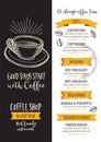 Coffee restaurant cafe menu, template design. Royalty Free Stock Photo