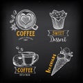 Coffee restaurant cafe menu, template design. Royalty Free Stock Photo