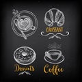 Coffee restaurant cafe menu, template design. Royalty Free Stock Photo