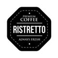 Coffee Ristretto vintage stamp