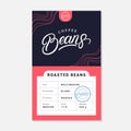 Coffee roasted beans packaging design