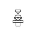 Coffee roaster machine line icon