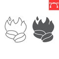 Coffee roasting line icon