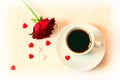 Coffee and rose