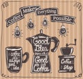 Coffee it`s always good idea, good idea begins with good coffee, coffee make everything possible