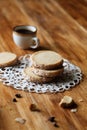 Coffee Sable - Shortbread Cookies Royalty Free Stock Photo