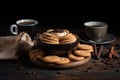 Coffee savoiardi biscuit cookies. Generate Ai