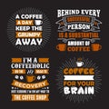 Coffee Saying Quote Set, 100 vector, best for print