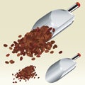 Coffee scoop (vector)