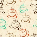 Coffee seamless background for your design Royalty Free Stock Photo