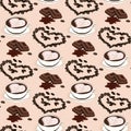 Coffee theme pattern Royalty Free Stock Photo