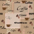 Coffee seamless pattern Royalty Free Stock Photo