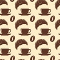 Coffee Seamless Pattern Royalty Free Stock Photo