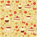 Coffee seamless pattern Royalty Free Stock Photo