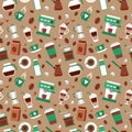 Coffee seamless pattern