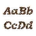 Coffee seed font