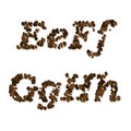 Coffee seed font