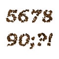 Coffee seed font