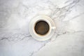 Cup of coffee, with marble background Royalty Free Stock Photo