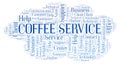Coffee Service word cloud Royalty Free Stock Photo