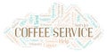 Coffee Service word cloud Royalty Free Stock Photo